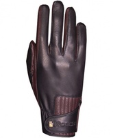 Перчатки Перчатки Roeckl кожа чёрные/т-коричневые